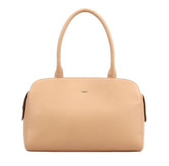 Paul Costelloe Womens Saida Beige Leather Shoulder Bag - One Size