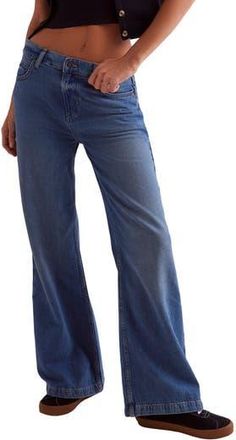 Free People Stride High Waist Wide Leg Jeans in Walk Away at Nordstrom Rack, Size 29