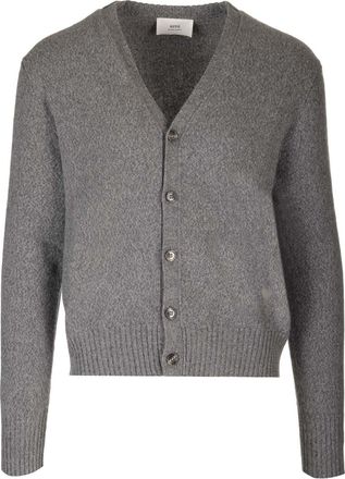 Ami Cashmere And Wool Cardigan