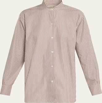 Officine G&eacute;n&eacute;rale Auria Striped Cotton Shirt