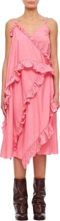 Cecilie Bahnsen Pink Amilia Midi Dress