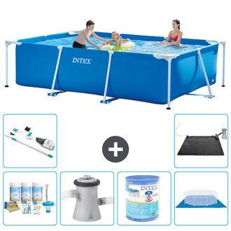 Intex Piscina Con Estructura Rectangular - 300x200x75 Cm - 7-piezas S40211