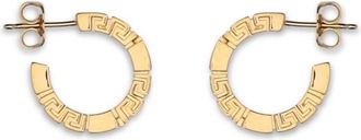 Versace Womens Greca Motif Earrings Versace Gold Brass