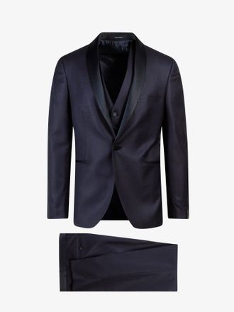 Tagliatore Smoking in lana vergine e seta con gilet - TAGLIATORE - gender_Man