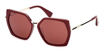 Max Mara MM0136 MILLER 5 69S Womens Sunglasses Burgundy Size 56