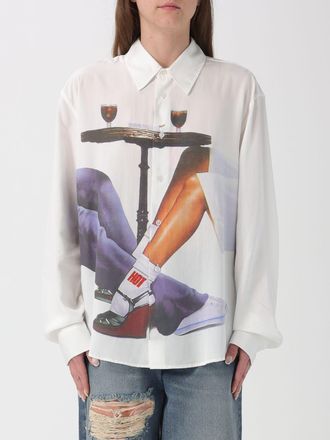 Carne Bollente Camicia Carne Bollente in Tencel con stampa grafica