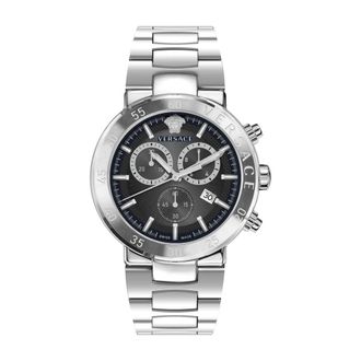 Versace Accessoires, Heren, Grijs, ONE Size, Greca Chrono Wave