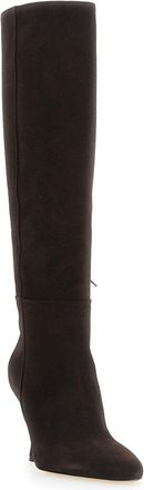 Semicouture Womens Boots Lucinda Suede Brown Viscose And Polyester