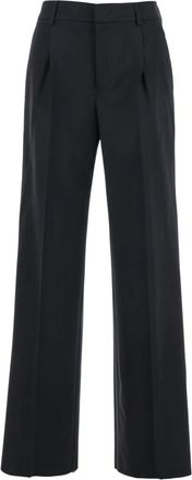 Pantaloni Torino Lola Wide Broeken - Dames - Wijde Broeken - Zwart - XL - Wol - Broeken
