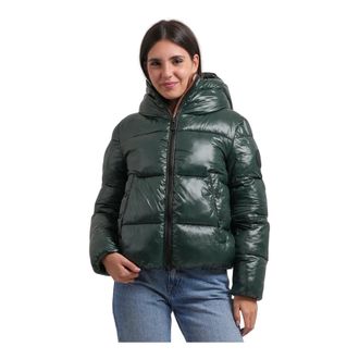 Save The Duck Biddy Jack met capuchon - Dames - Jassen - Groen - Maat: XL Nylon