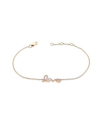 Sabrina Designs 14K 0.11 Ct. Tw. Diamond Love Chain Bracelet