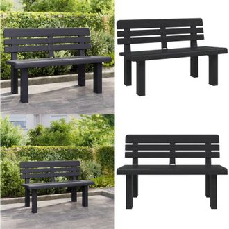 vidaXL Panchina da Giardino Antracite 110x52x71 cm in Polipropilene - Seduta da giardino - Polipropilene