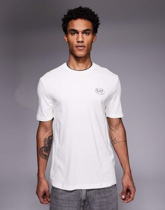 Emporio Armani Armani EA7 - Tennis Club - T-shirt a maniche corte color crema-Bianco