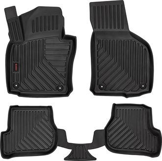 OEM Alfombrillas De Goma 3d Para Volkswagen Golf Vi (hatchback, Variant, Station Wagon, 2009-2013) - Borde De 5 Cm