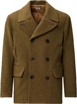 C.P. Company Duffel Peacoat Undergrowth-M - Heren - Mantel - Bruin - M - Katoen - Jassen