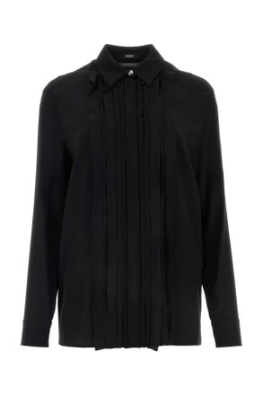 Versace Zwarte Crepe Shirt