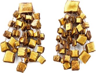 GFW handmade long earrings - Goud