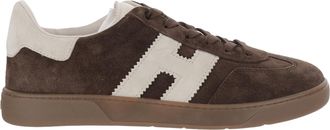 Hogan Low-Top Suede Sneakers With Nappa Leather Details