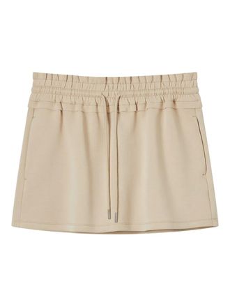 B+ab ruffle-detail mini skirt - women - Cotton/Polyester - S - Neutrals