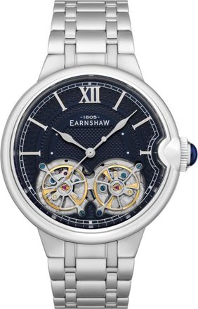 Earnshaw Barallier Dual Open Heart Automatic Blue Dial Mens Watch ES-8266-22