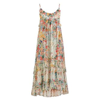 Farm Rio Rendeira Midi Jurk - Dames - Maxi kleedjes - Veelkleurig - XS - Leer - Kleedjes
