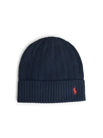 Polo Ralph Lauren marineblauwe wolmix muts