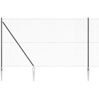vidaXL Reja Con Postes Gris 1.6 X 25 M Acero Recubierto De Pvc Vidaxl