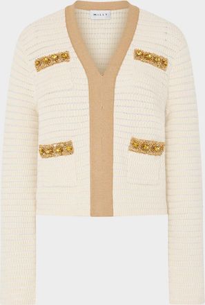 Milly Reid Sequin-Embellished Cardigan