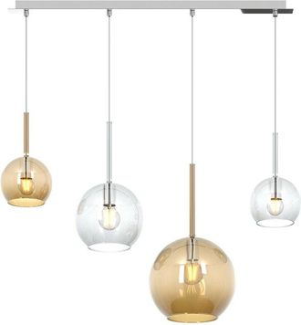 Top-Light Lampadario moderno top light future 1155 cr s4 rmix ta e27 led vetro pirex soffiato lampada soffitto