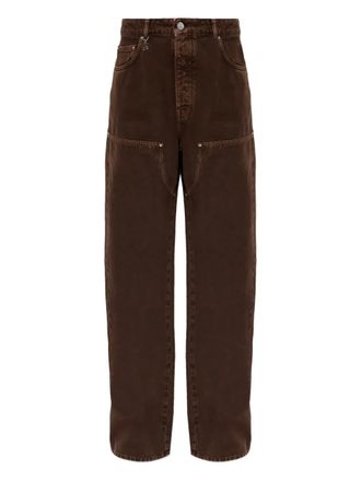 Amiri logo-charm jeans - women - Cotton - 29 - Brown