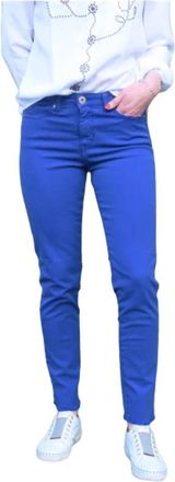 Denim Studio Katy broek met franjezoom - Dames - Slim Fit Broeken - Blauw - W24 - Katoen - Broeken