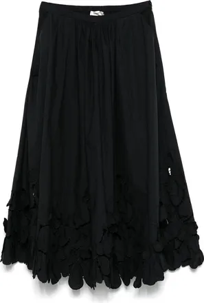 Forte_Forte Embroidered Cotton Skirt