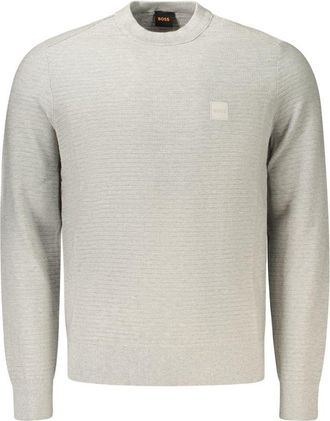 HUGO BOSS Gray Cotton Mens Mens Pullover