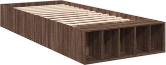 vidaXL Estructura de cama madera de ingeniería marrón roble 90x190 cm Vidaxl