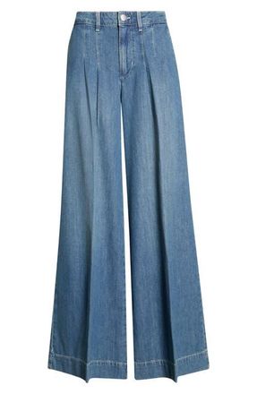L'agence Jayani High Waist Pleated Wide Leg Jeans in Saratoga at Nordstrom, Size 23