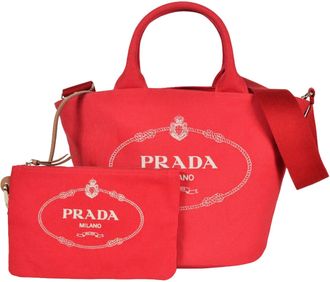 Prada Canapa Canapa Shoulder Bag Tote Bag (Pre-Owned)
