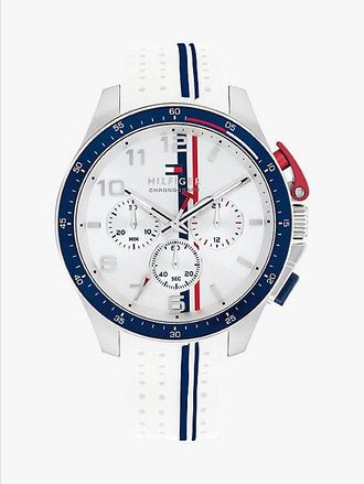 Tommy Hilfiger White Silicone Strap Chronograph Watch