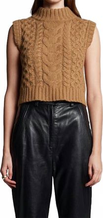 Eleven Six Ada Sweater Vest In Camel