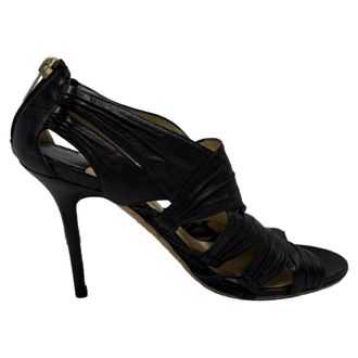 Jimmy Choo London Jimmy Choo sandalen met uitgesneden details en hakken in zwart leer