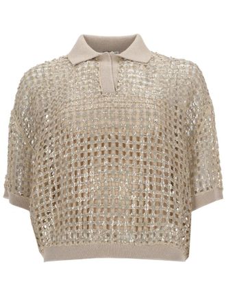Brunello Cucinelli Brunello Cucinelli Silk And Linen Knit Polo Shirt