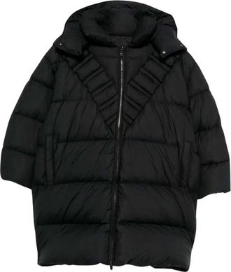 RAXXY Gewatteerde Jas met Capuchon - Dames - Mantels - Zwart - Maat: M Nylon