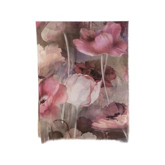 D'Aniello Floral-print Frayed-edge Scarf
