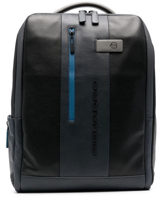 Piquadro Leren rugzak - Zwart
