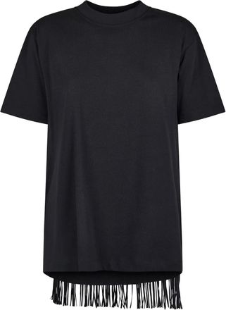 Sportmax fringe-detail T-shirt - Nero