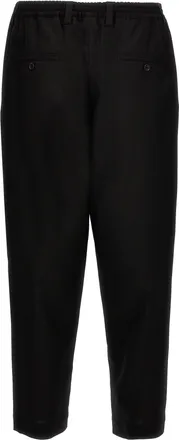 Marni Tropical Wool Cropped Trousers - Black