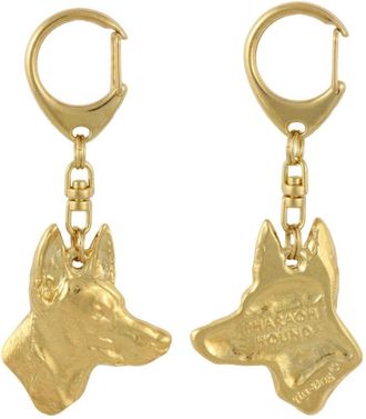 OEM Pharaoh Hound, Maltese Greyhound: Llavero Con Forma De Perro Dorado, Adorno Para Bolsos, Accesorio De Lujo De Art-dog