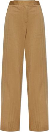 Max Mara Oliato Pants - Dames - Wijde Broeken - Beige - XS - Katoen - Broeken