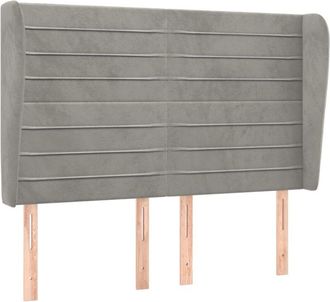 vidaXL Cabecero Con Orejas De Terciopelo Gris Claro 147x23x118/128 Cm Vidaxl