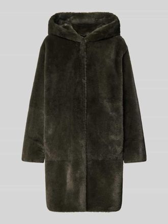 Beaumont Amsterdam Wendemantel aus Kunstfell mit Kapuze in Oliv, Gr&ouml;&szlig;e 44