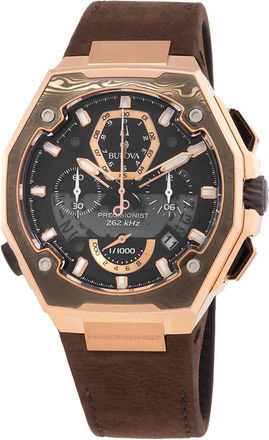 Bulova Precisionist Chronograph Quartz Black Dial Mens Watch 98B356